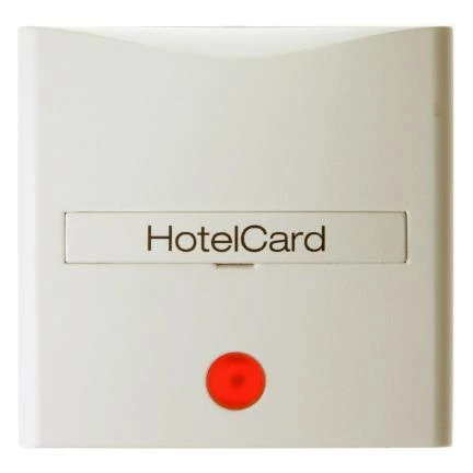  артикул 16408982 название Berker Hакладка карточного выключателя для гостиниц с оттиском и красной линзой цвет: белый, с блеск