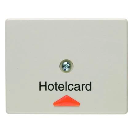  артикул 16410002 название Berker Hакладка карточного выключателя для гостиниц с оттиском и красной линзой цвет: белый, с блеск