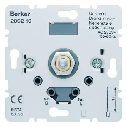  артикул 286210 название Berker Дополнительное устройство к универсальному поворотному диммеру с 