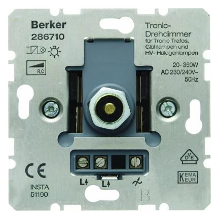  артикул 286710 название Berker Поворотный диммер Tronic  Домашняя электроника