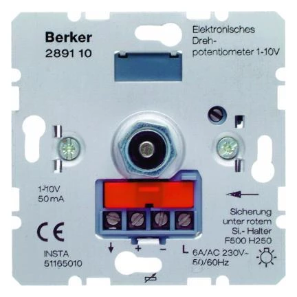  артикул 289110 название Berker Поворотный потенциометр 1-10 В  Домашняя электроника
